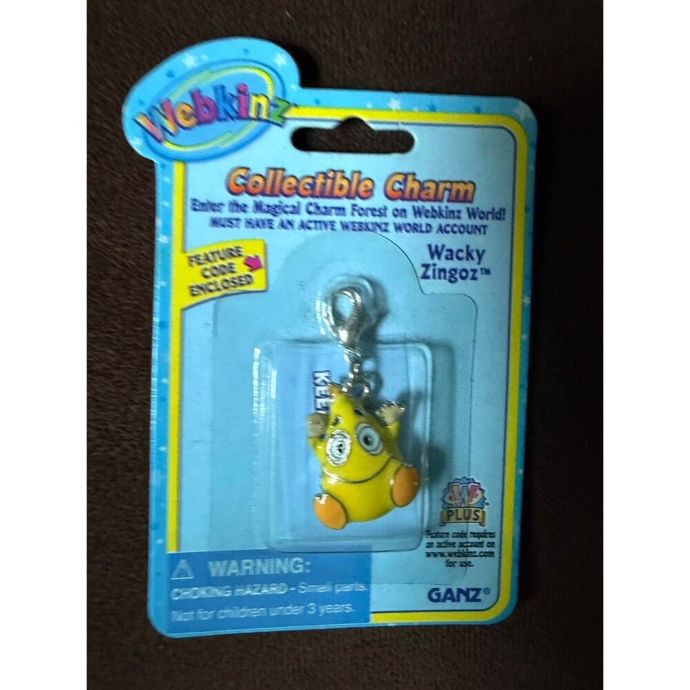 GANZ Webkinz World Wacky Zingoz Collectible Charm Sealed With Code New